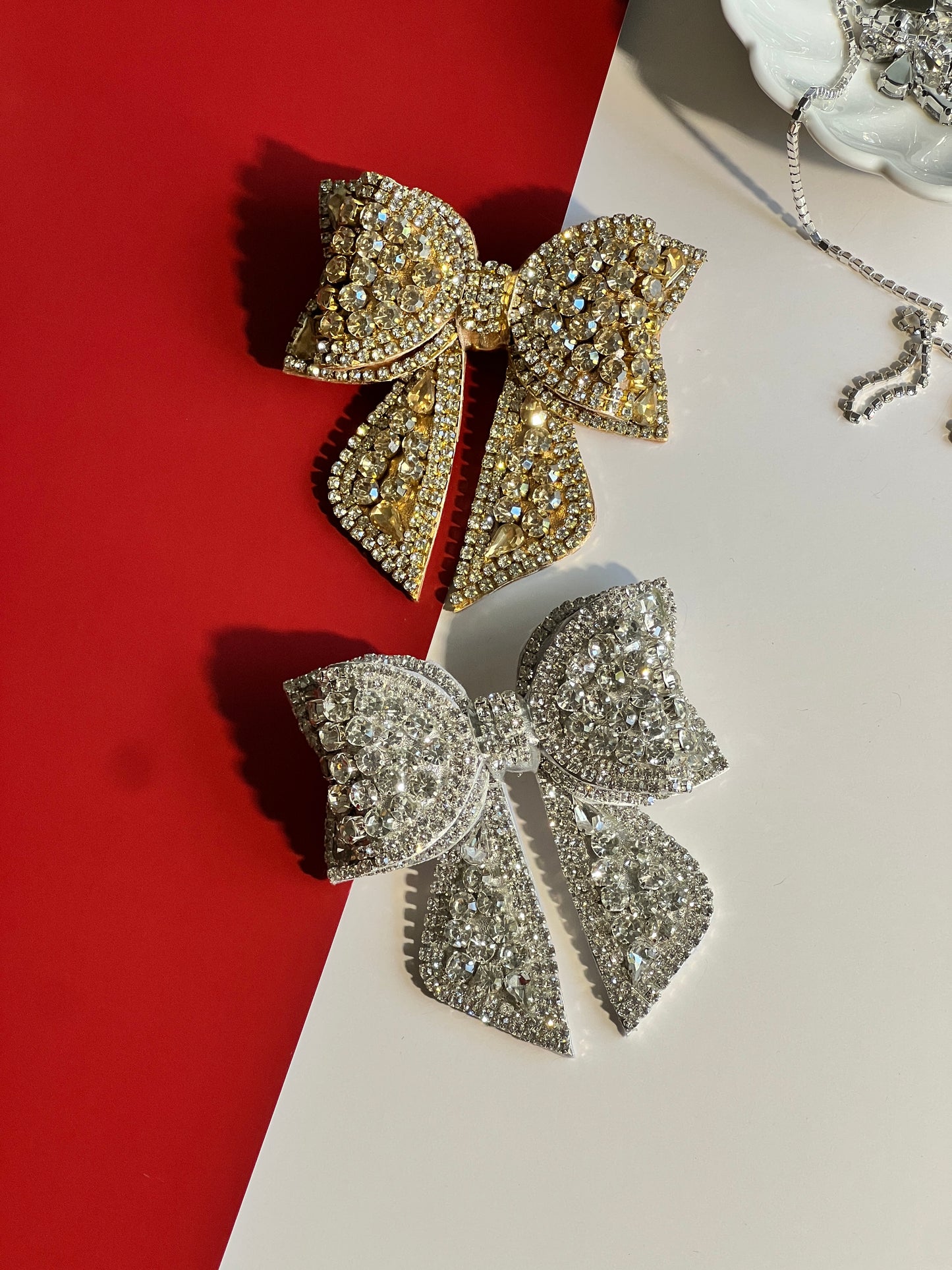 Golden Luster Hair Bow Clip