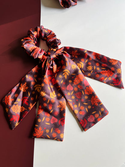 Ember - Dual Tail Satin Scrunchie