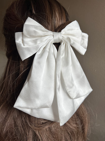 Pearl White Aurora Hair Bow