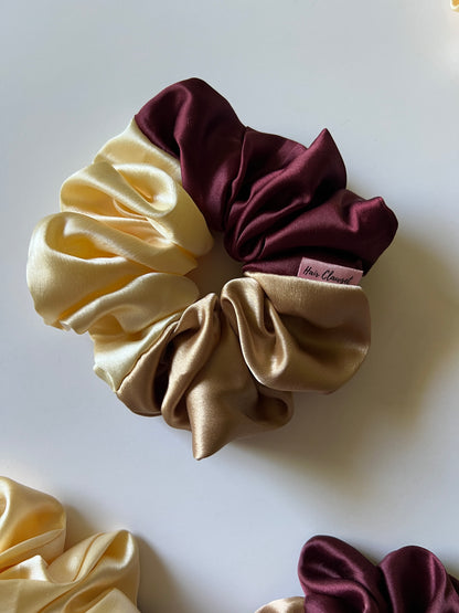 Neural Multicolored Satin Scrunchie