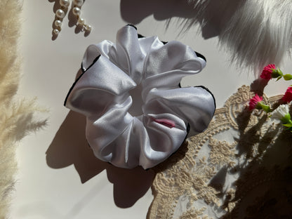 Silky Halo in Milky White - XL Satin Scrunchie