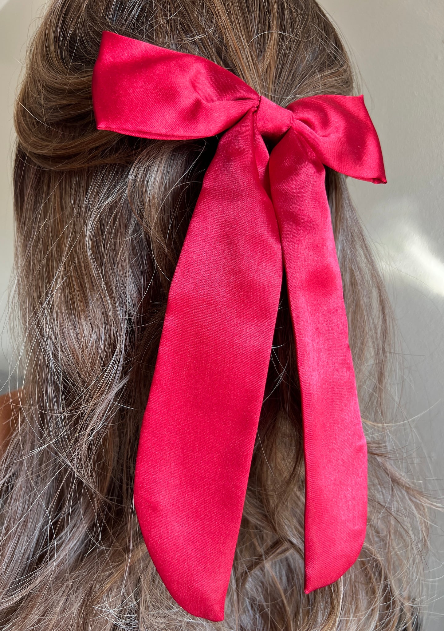 Deep Red Hazel Bow Clip