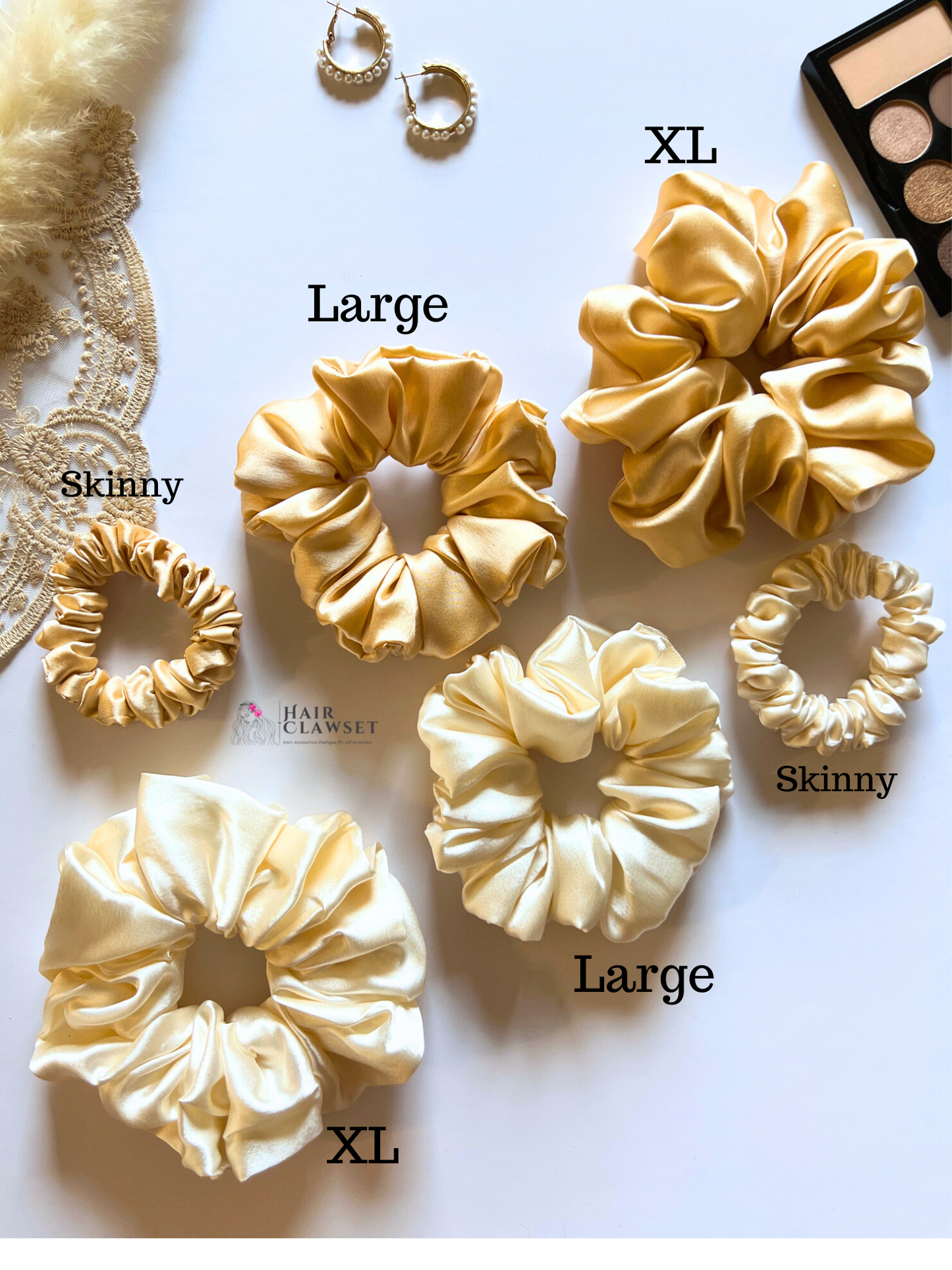 Rose Gold Large Satin Scrunchie - Mix and Match 4 for $25